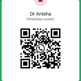 WhatsApp QR code for Dr. Anisha — scan with the WhatsApp camera to start a chat